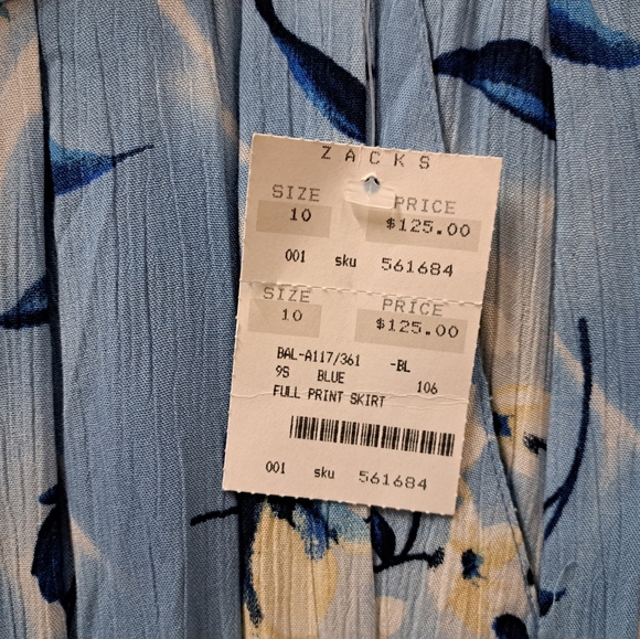 NWT 80s 90s Womens Essay 2 PC Shirt Skirt  Set Floral print sz 12 Top & 10 Skirt - Picture 11 of 12